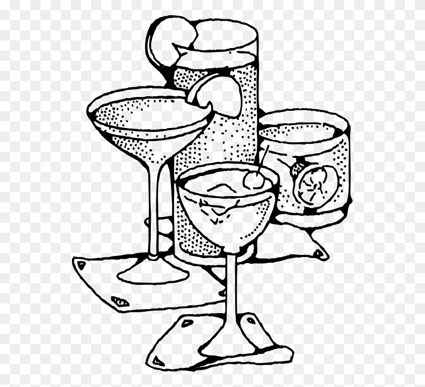 555x705 Bar Drinks Black White Line Art 555px Drinks Black And White, Glass, Goblet, Alcohol HD PNG Download