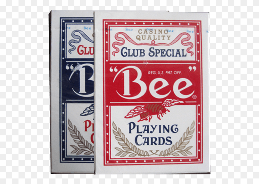527x538 Descargar Png Baralho De Cartas Poker Profesional Bee Bee Jugando A Las Cartas Club Especial, Etiqueta, Texto, Bebida Hd Png