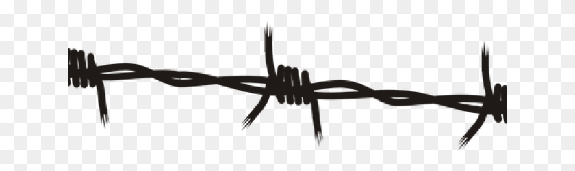 641x191 Barb Wire Clipart Border Transparent Barbed Wire Vector, Symbol, Airplane, Aircraft HD PNG Download