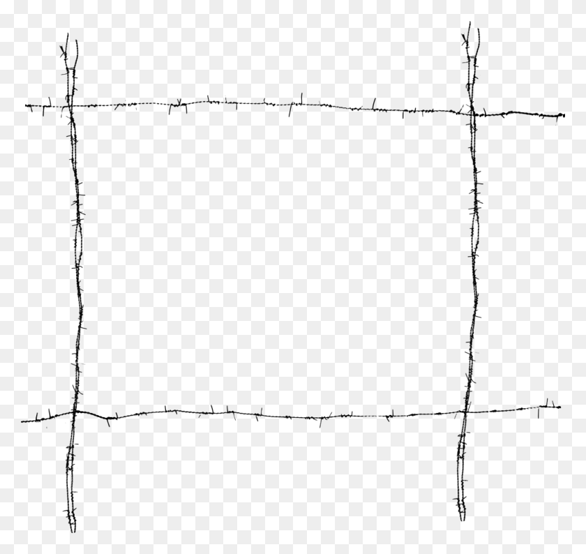 1024x964 Barb Wire Clipart Box Border Plot, Gray, World Of Warcraft HD PNG Download