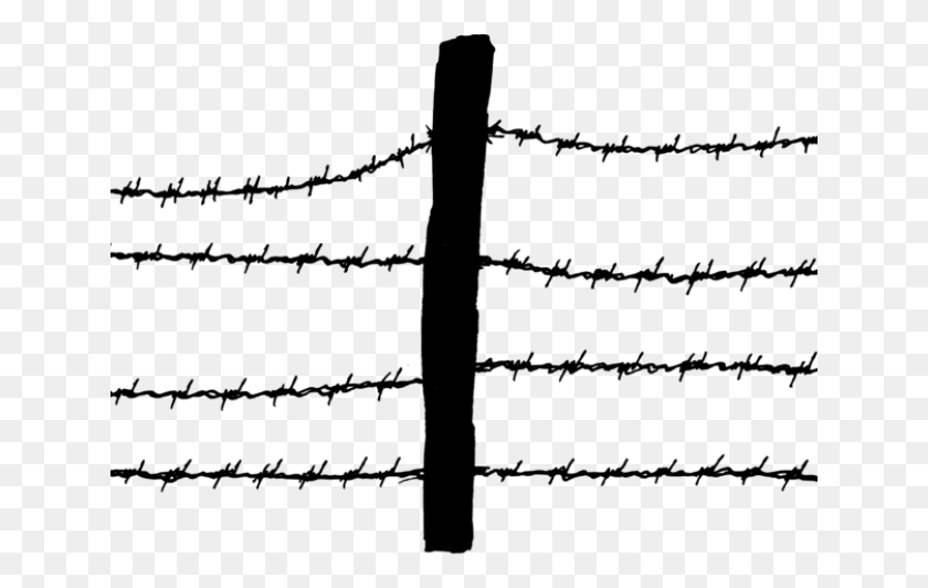 641x472 Barb Wire Clipart Fence Post Barbed Wire Fence Clipart, Gray, World Of Warcraft HD PNG Download