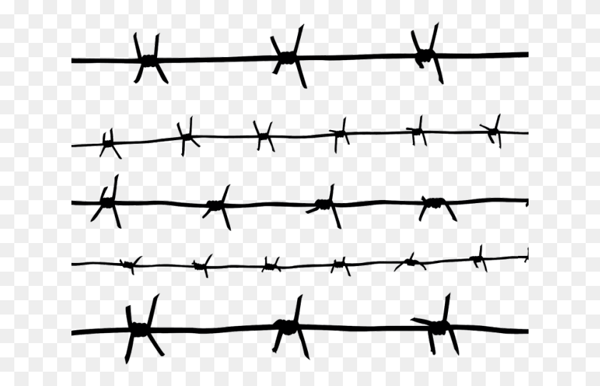 640x480 Barb Wire Clipart Transparent Background Barbed Wire Drawing Easy, Bow, Fence HD PNG Download