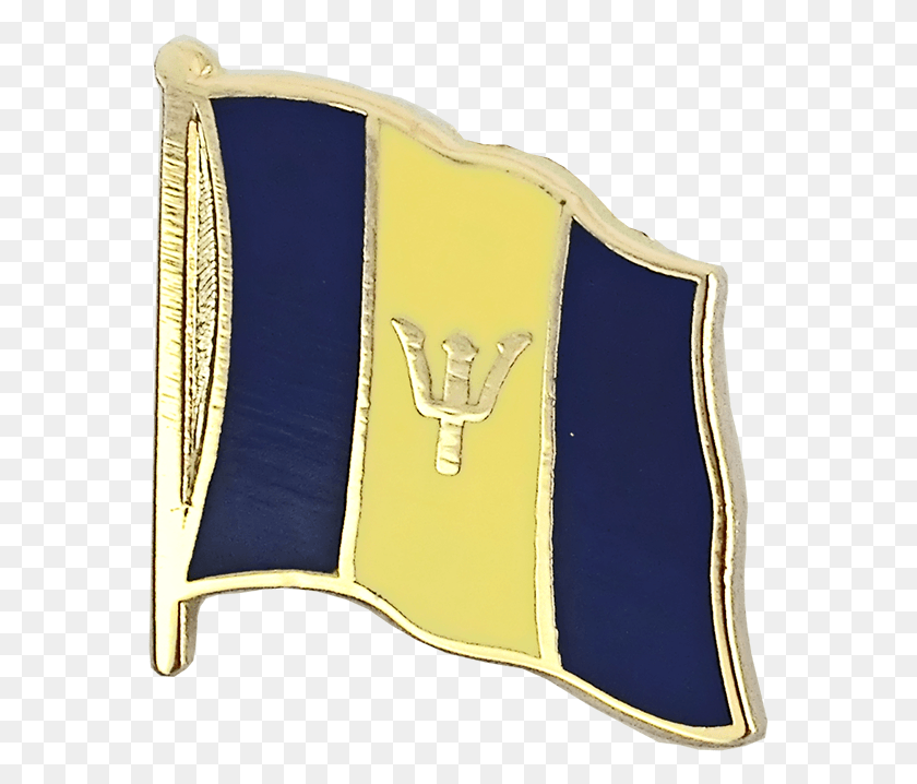 569x658 Флаг Барбадоса Нагрудный Значок Флаг, Броня, Щит Hd Png Скачать