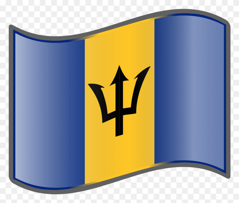 1025x857 Национальный Флаг Барбадоса Флаг Барбадоса, Этикетка, Текст, Наклейка Hd Png Скачать