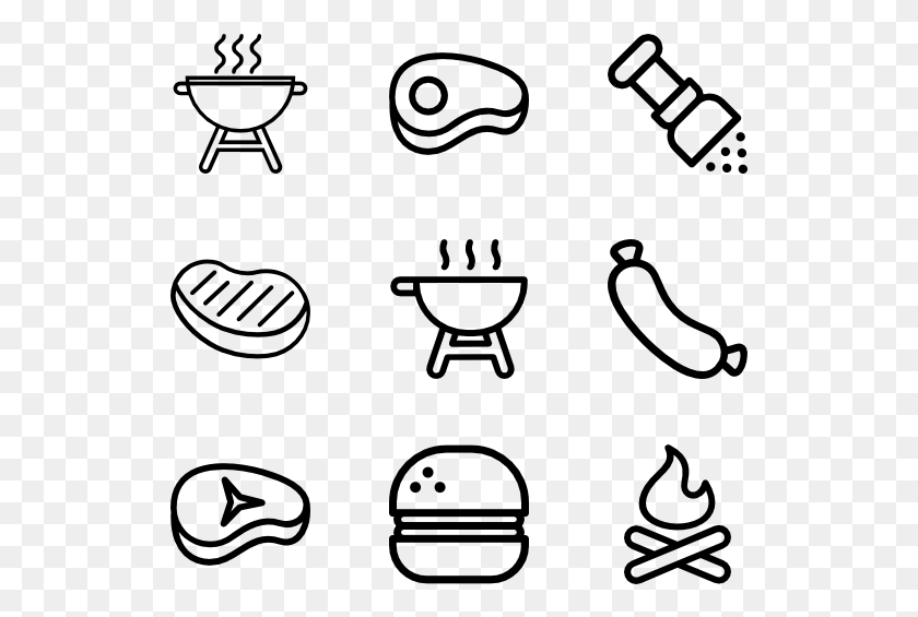 529x505 Barbecue Amp Grill Utensils Icon Transparent Background, Gray, World Of Warcraft HD PNG Download