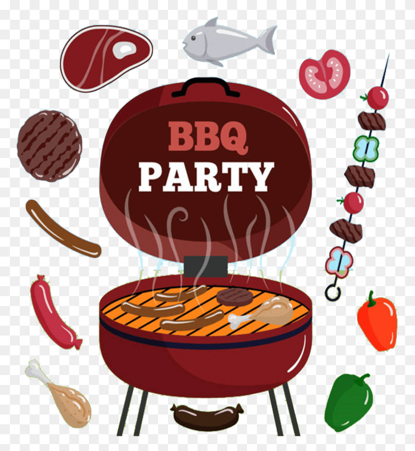 1407x1542 Barbecue Hot Dog Seafood Steak Buffet Barbecue Party, Food, Meal, Text HD PNG Download