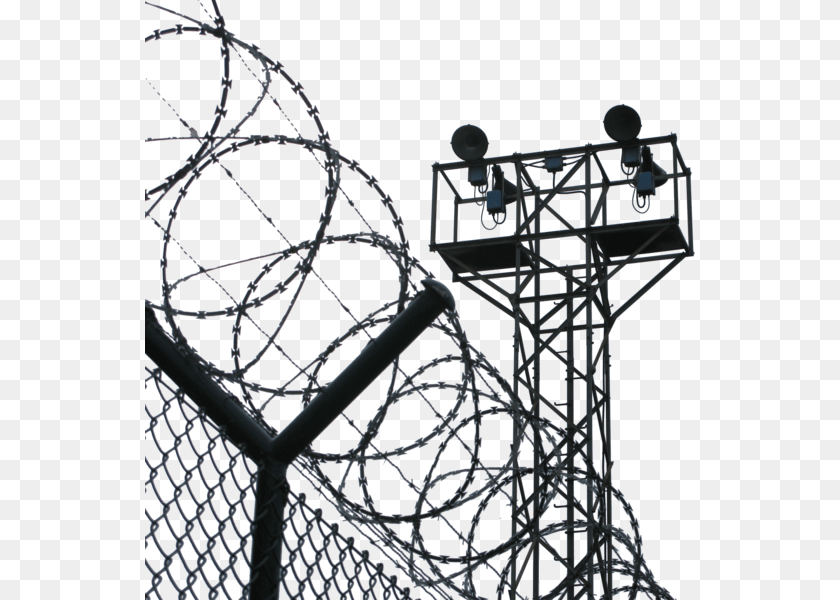 550x600 Barbed Wire And Jail Lookout Sluzby Wieziennej, Barbed Wire Clipart PNG