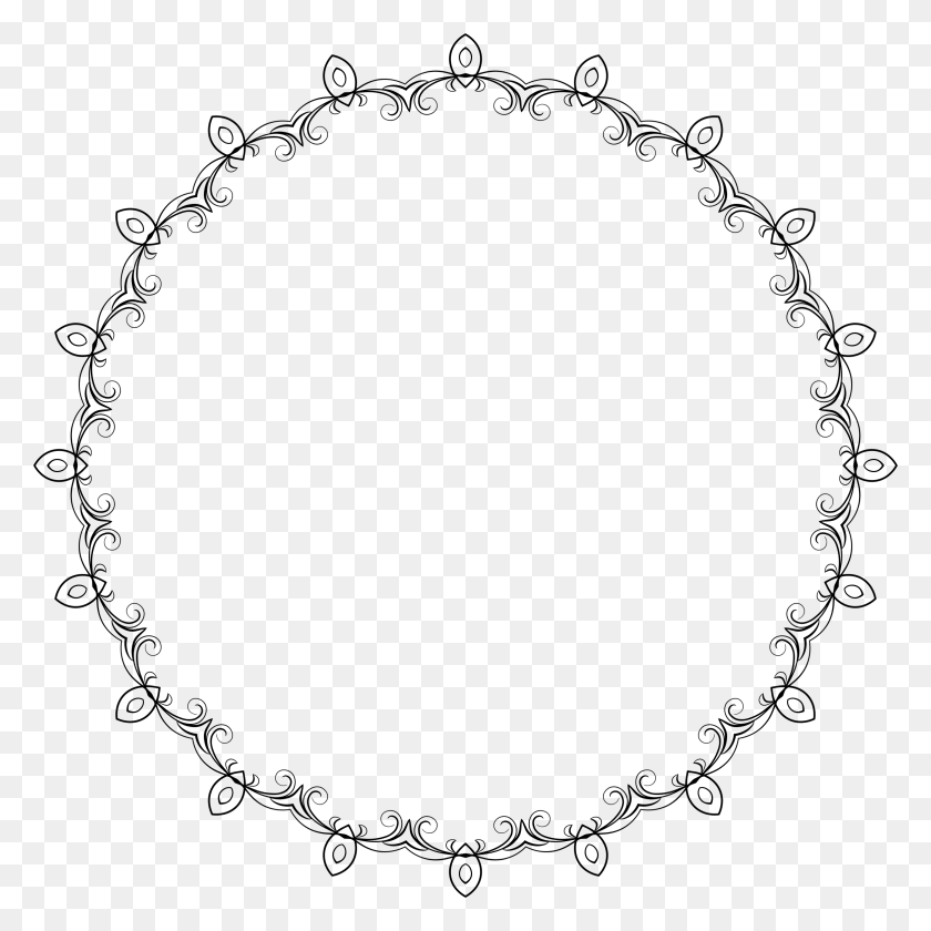2326x2326 Barbed Wire Barbed Tape Fence Chain Link Fencing Barb Wire Circle Clip Art, Gray, World Of Warcraft HD PNG Download