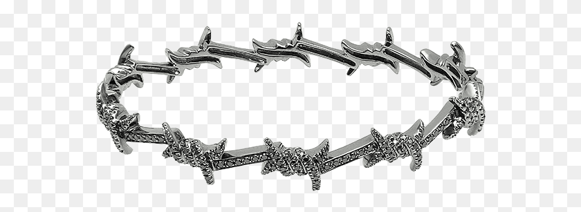 567x247 Barbed Wire Gold And Black Diamonds Bangle For Women Choker, Weapon, Weaponry, Blade HD PNG Download
