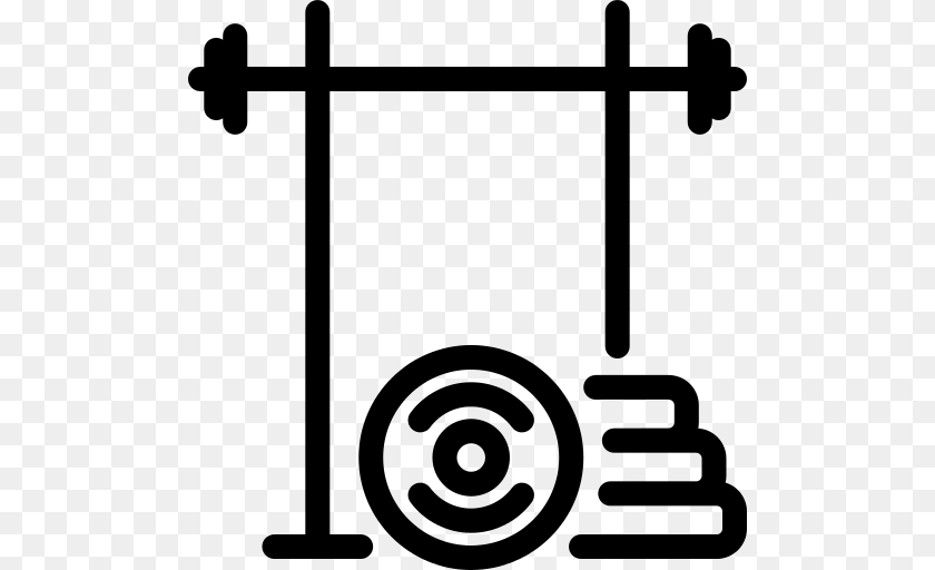 512x512 Barbell And Plates Icon, Gray Clipart PNG