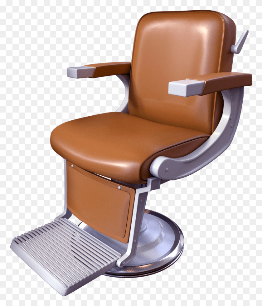 830x978 Barber Chair, Furniture, Armchair HD PNG Download