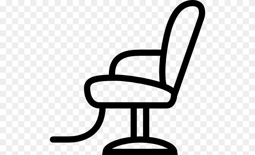 Barber Chair Icon, Gray Transparent PNG