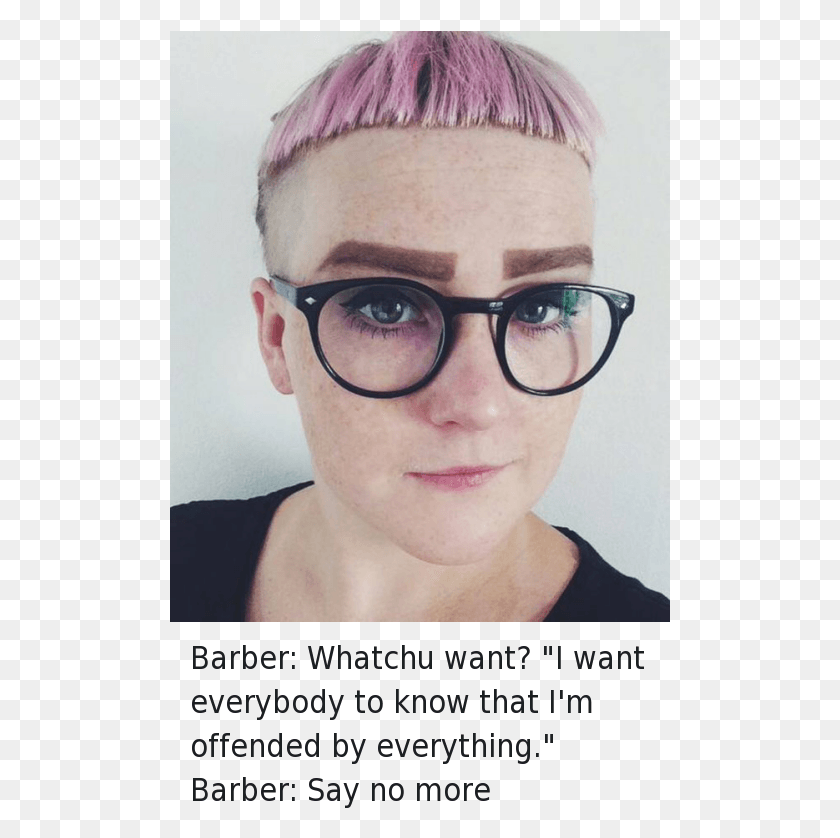 501x778 Barber Haircut And White Girl Want Everyone To Know I M Offended, Glasses, Accessories, Accessory HD PNG Download