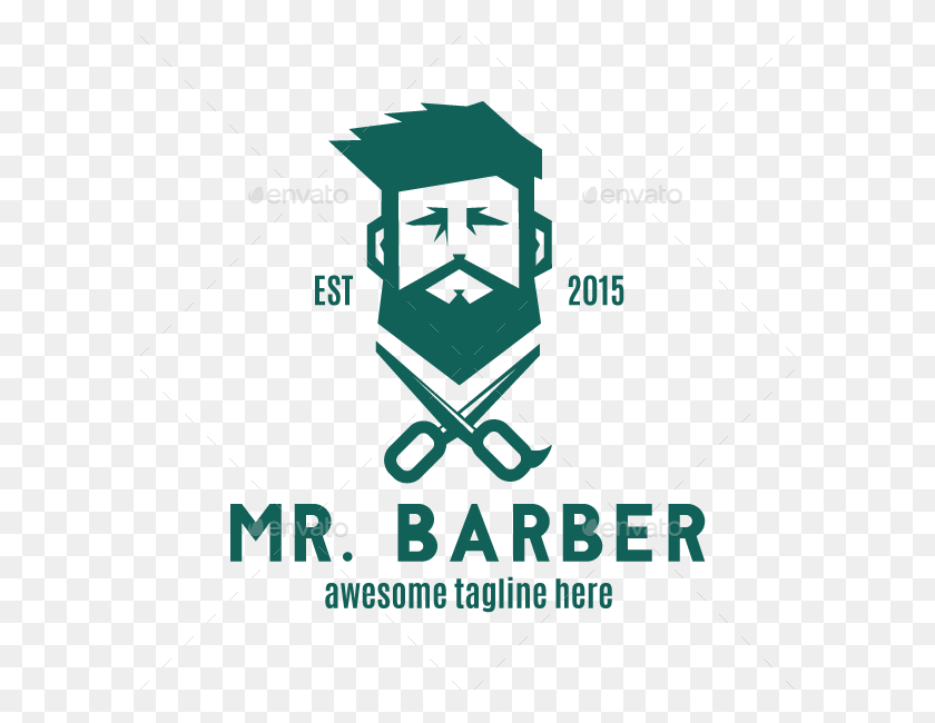 589x590 Barber Logo Graphic Design, Recycling Symbol, Symbol, Poster HD PNG Download