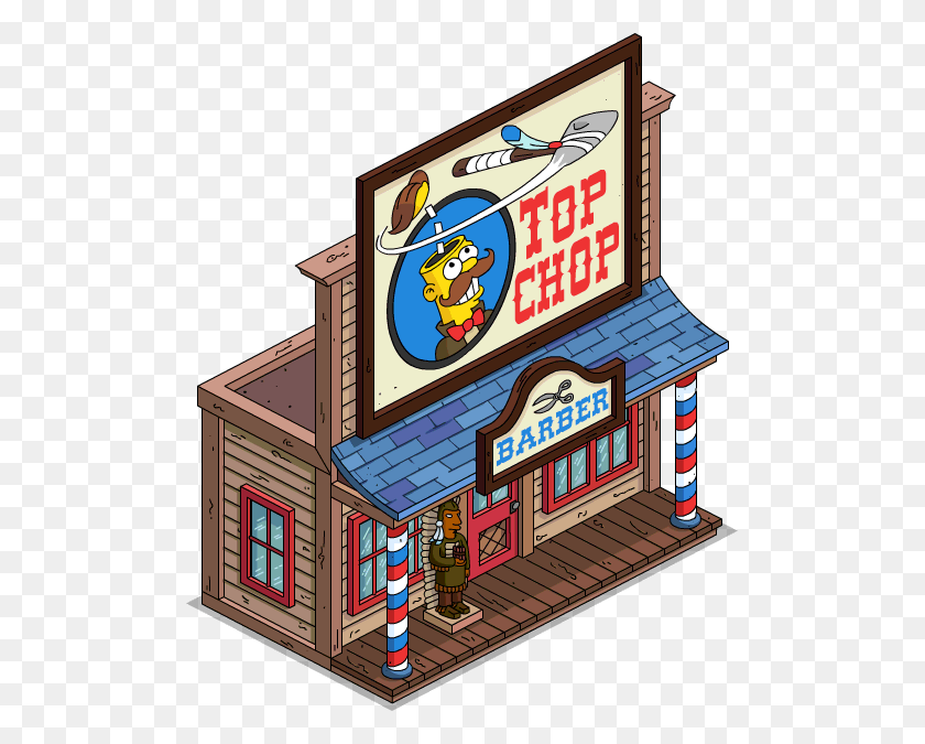 501x615 Barber Shop Los Simpson Barber Shop, Building, Pac Man, Fire Hydrant HD PNG Download