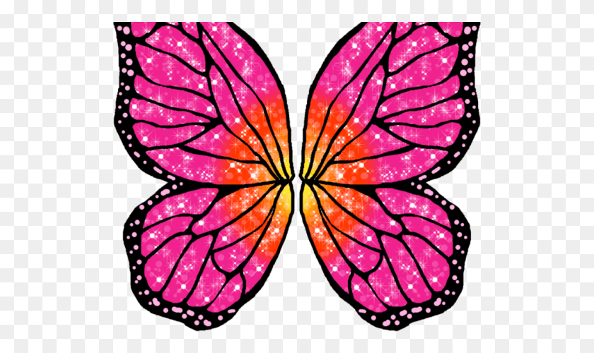 523x440 Barbie Clipart Butterfly Mariposa Wings, Ornament, Pattern HD PNG Download