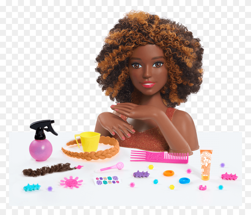 4550x3850 Barbie Color And Style Deluxe Styling Head Hd Png
