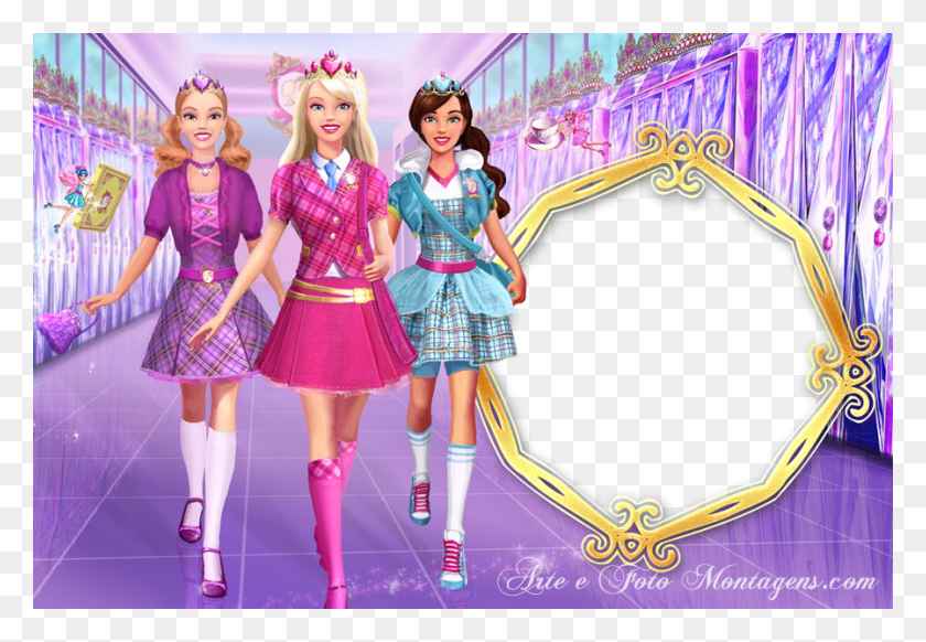 898x602 Barbie Escola Princesas Barbie With Her Friends, Person, Human, Doll HD PNG Download