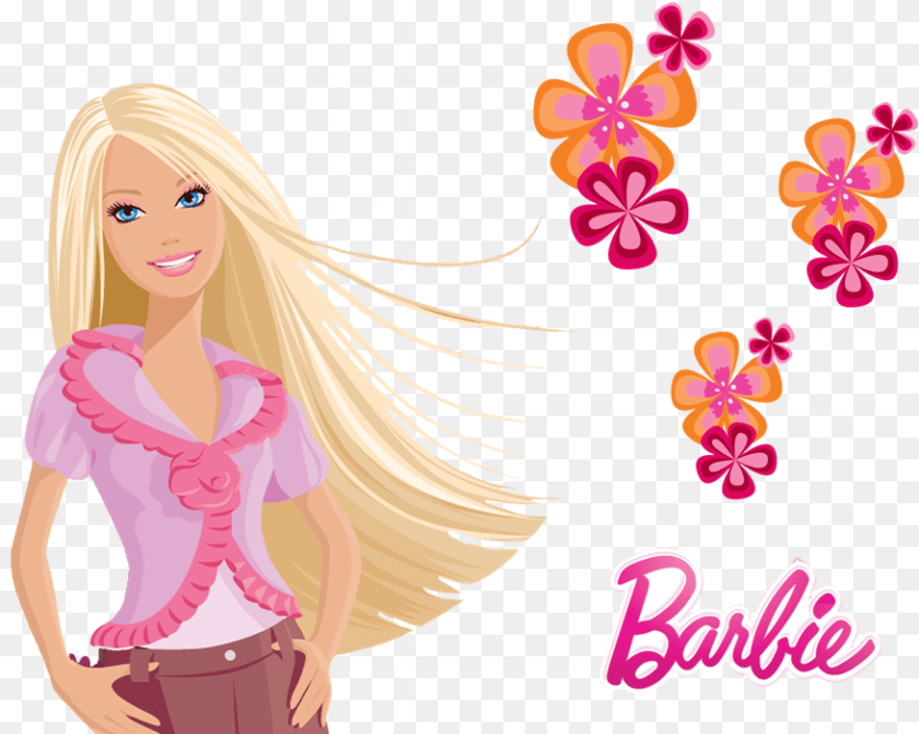 Barbie Image Flores Barbie, Toy, Doll, Figurine, Adult Sticker PNG