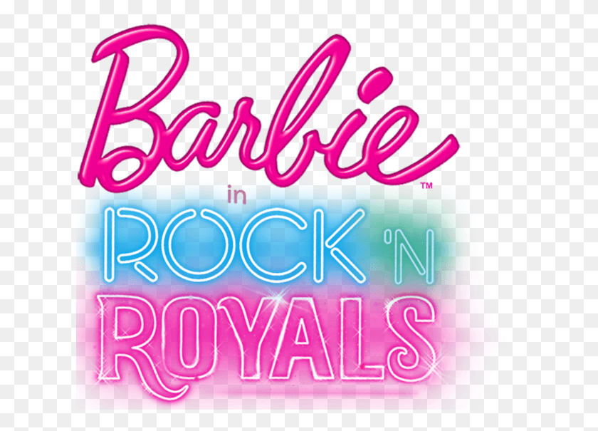 627x545 Barbie In Rock 39n Royals Barbie, Text, Light, Neon HD PNG Download