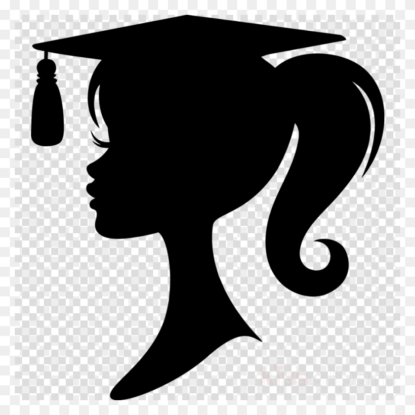 900x900 Barbie Logo Silhouette At Getdrawings Graduation Silhouette Girl, Texture, Label, Text HD PNG Download
