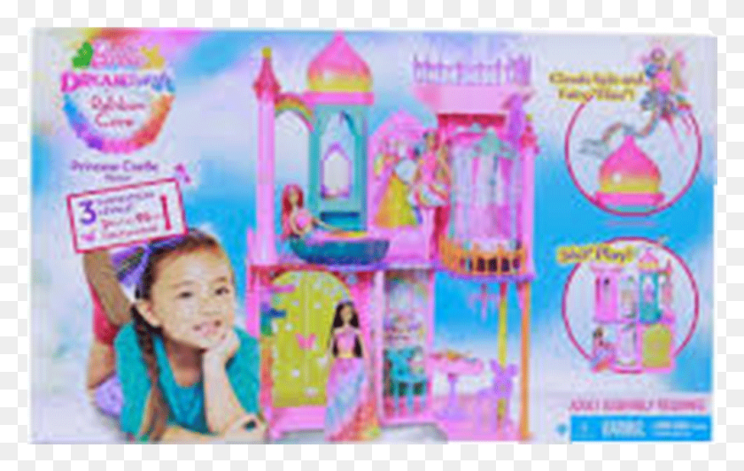 993x601 Barbie Princes Castle Basic Barbie Rainbow Cove Princess Castle Playset, Person, Human, People HD PNG Download