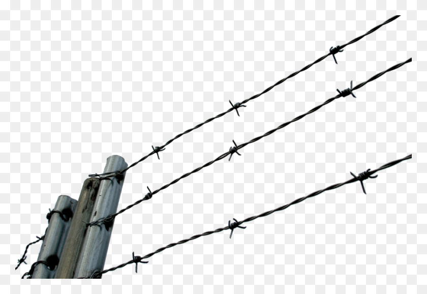 903x600 Barbwire Fence Fence Barbed Wire Psd, Wire, Bow, Utility Pole HD PNG Download