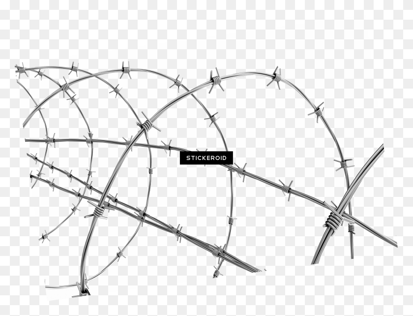 2601x1943 Barbwire Transparent Background Barbed Wire Aesthetic, Wire, Utility Pole HD PNG Download
