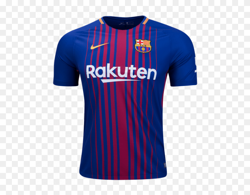 594x594 Barcelona 2017 2018 Home Fans Version Soccer Jersey Barcelona, Clothing, Apparel, Shirt HD PNG Download