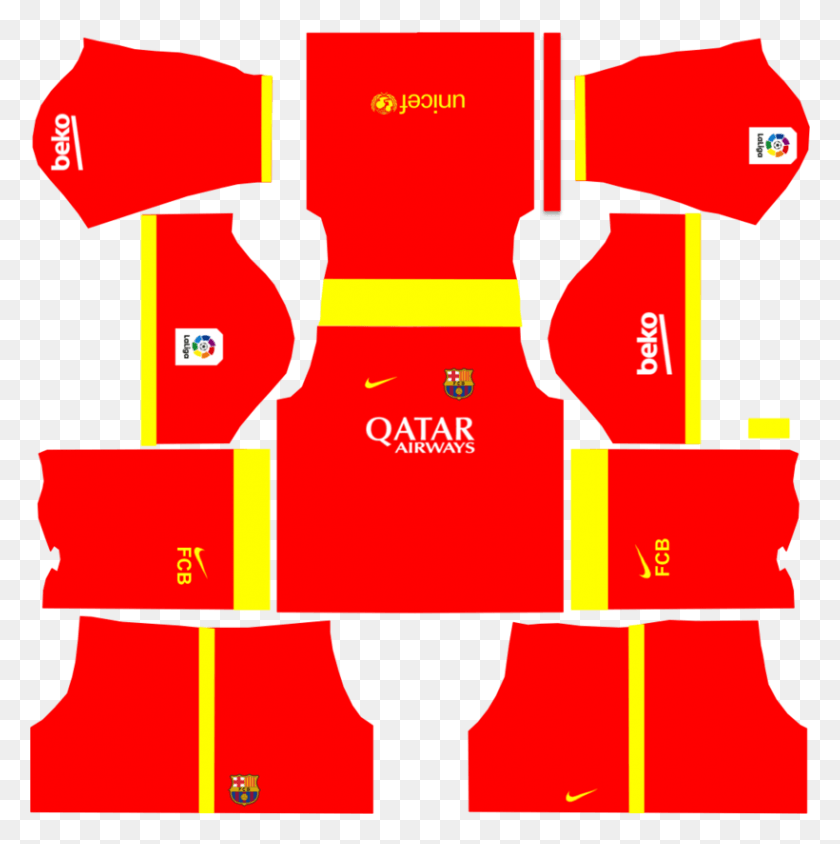 820x825 Barcelona Dream League Soccer Fc Barcelona Jersey Kit, Vest, Clothing, Apparel HD PNG Download