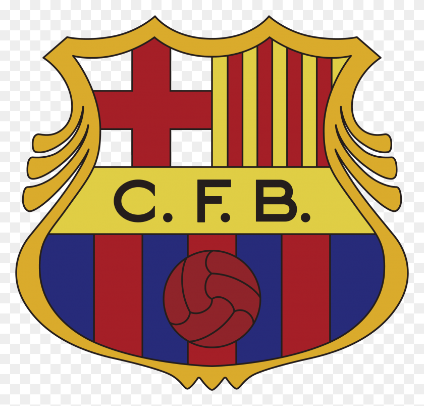 2222x2117 Barcelona Logo Interesting History Of The Team Name Fc Barcelona Logo, Symbol, Trademark, Armor HD PNG Download