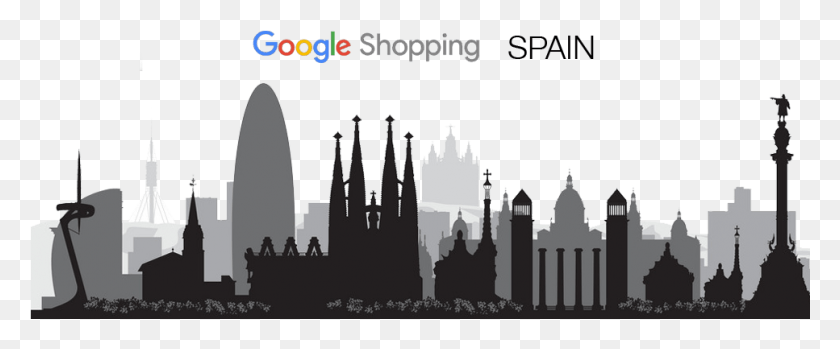 967x359 Barcelona Skyline Vector Free, Architecture, Building, Spire HD PNG Download