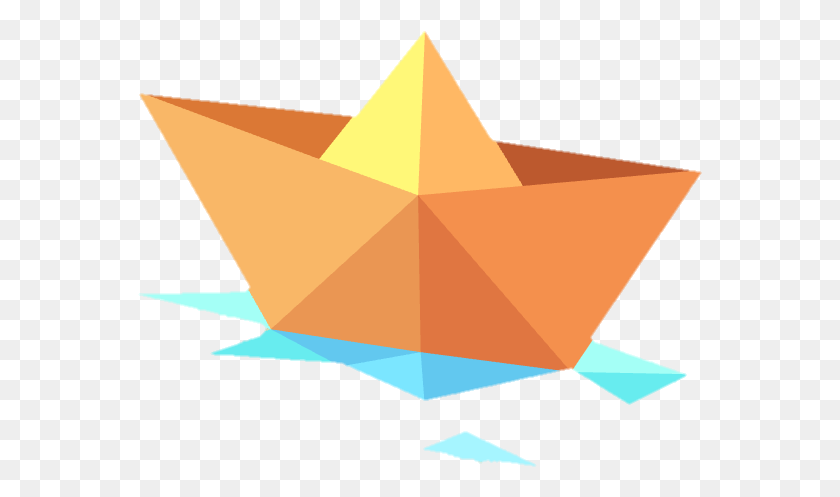 565x437 Barco De Origami Png / Papel Png