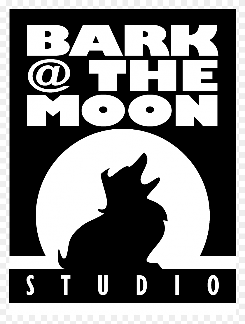 1730x2331 Bark At The Moon Logo Black And White Poster, Stencil, Cat HD PNG Download