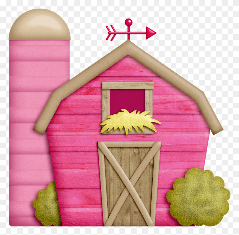 800x784 Barn Clipart Pink Pink Barn Clipart, Wood, Paper HD PNG Download