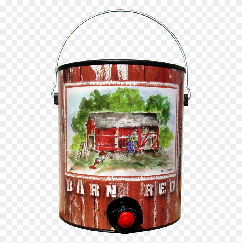 486x784 Barn Red 3 Liter Can Railroad Car, Tin, Alcohol, Beverage HD PNG Download