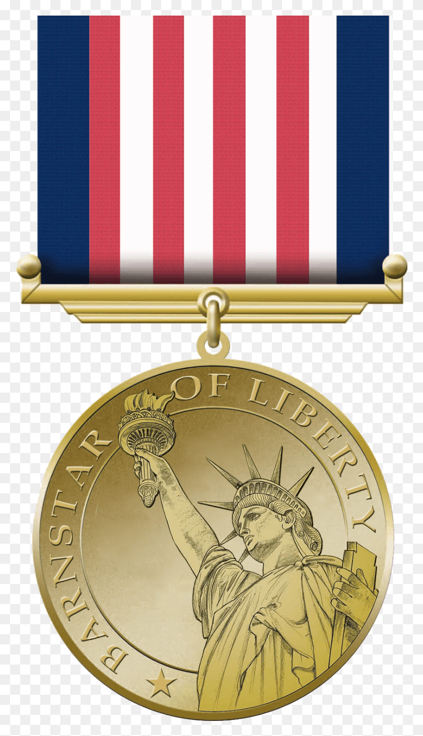 842x1514 Barnstar Of Liberty 1871 Silver Dollar, Gold, Trophy, Gold Medal HD PNG Download