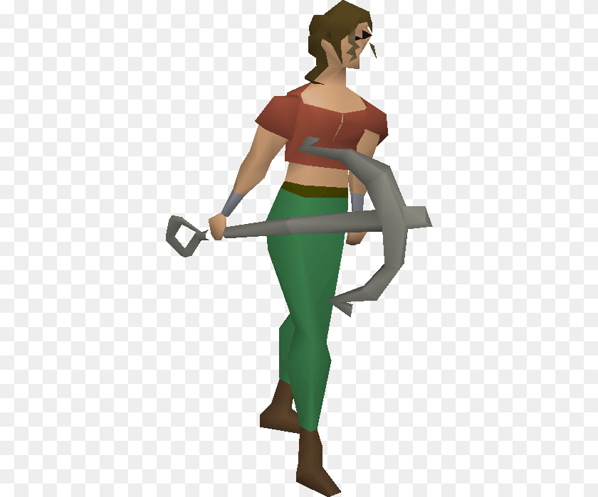 375x699 Barrelchest Anchor Equipped Anchor Old School Runescape, Adult, Female, Person, Woman Clipart PNG