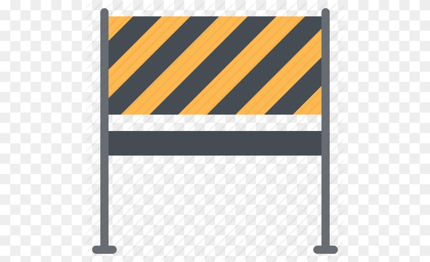 512x512 Barrier Block Bunker Construction Sign Icon, Fence, Barricade Clipart PNG