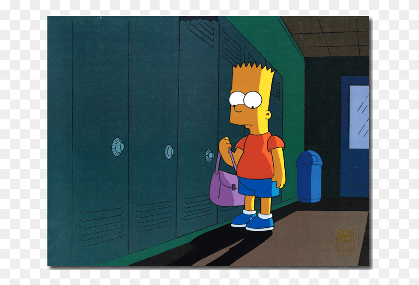 656x513 Bart Simpson Cartoon, Locker HD PNG Download
