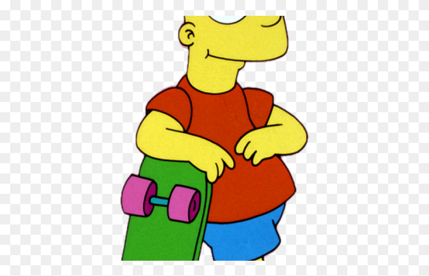 373x481 Bart Simpson Clipart Bartholomew Bart Simpson With Skateboard, Clothing, Apparel HD PNG Download