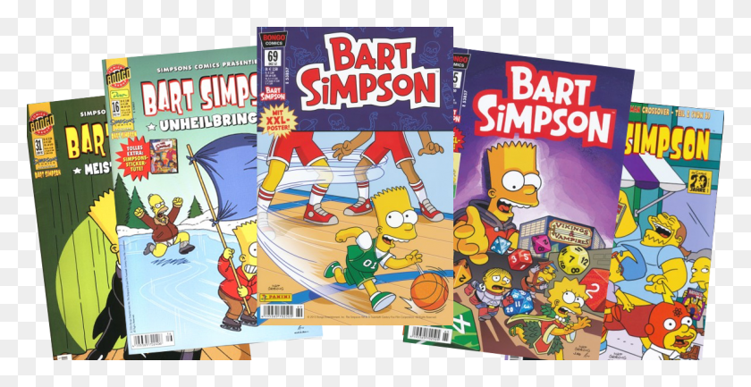 1182x566 Descargar Png Bart Simpson Comics German Logo Simpsons Comics Presenta Bart Simpson, Persona, Humano, Libro Hd Png