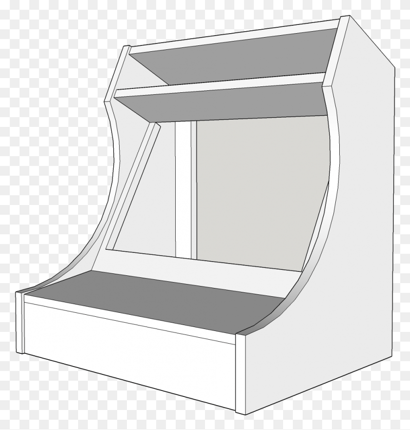 965x1016 Bartop Arcade Cabinet Plans 189263 Architecture, Furniture, Chair, Bed HD PNG Download