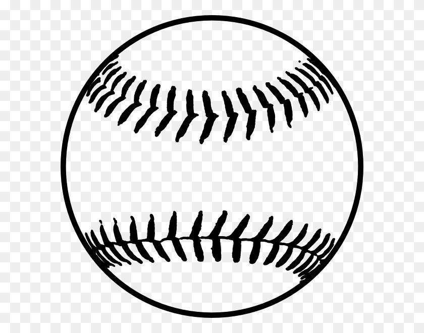 600x600 Baseball Clipart Black And White Softball Clipart Free, Sport, Sports, Team Sport HD PNG Download