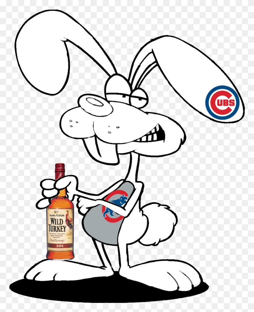 825x1025 Baseball Clipart Bunny Wild Turkey Bourbon, Beverage, Drink, Alcohol HD PNG Download