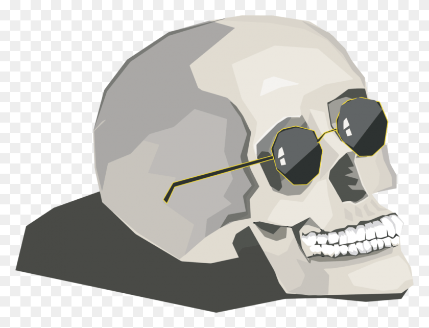 1005x750 Cráneo De Béisbol Png / Calavera Con Gafas De Sol Png