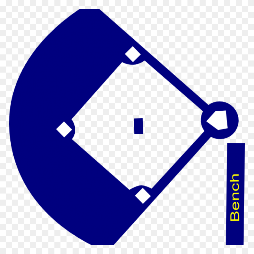 1024x1024 Baseball Field Clipart Bear Clipart Hatenylo Softball Diamond Silhouette, Triangle, Plot, Diagram HD PNG Download