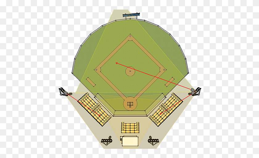 527x453 Baseball Field Tank, Plot, Plan, Diagram HD PNG Download