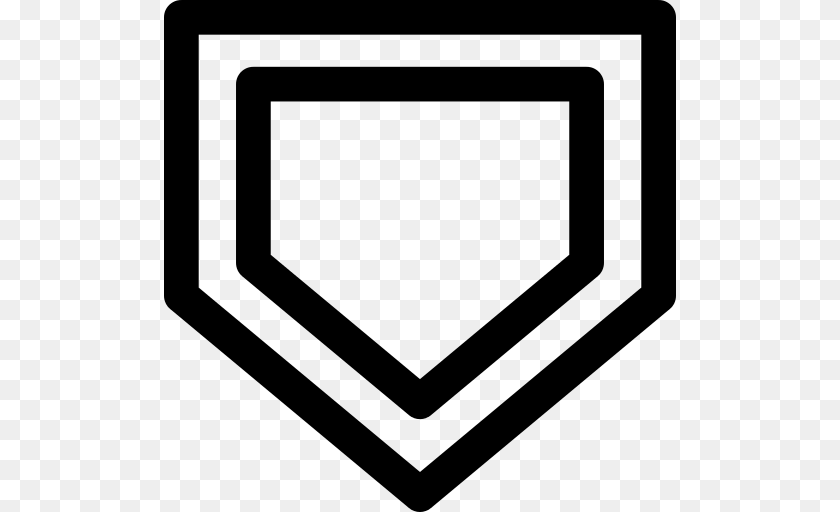 512x512 Baseball Icon, Gray PNG