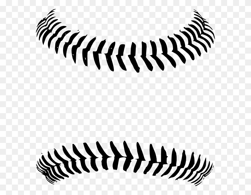 600x595 Baseball Outline Cliparts Black And White Baseball Laces, Text, Team Sport, Sport HD PNG Download